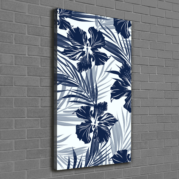 Verticale foto op canvas Tropische bloemen