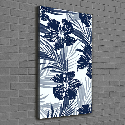 Verticale foto op canvas Tropische bloemen