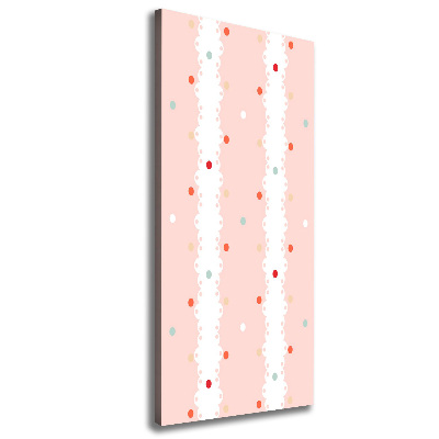 Verticaal schilderij op canvas Kleurrijke stippen achtergrond