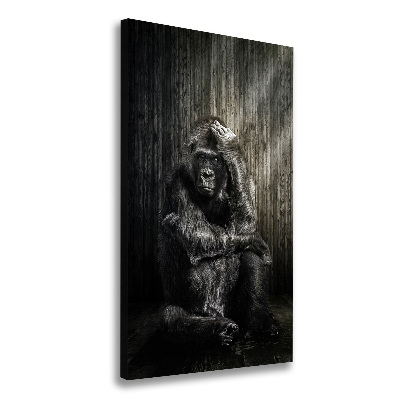 Verticale foto op canvas Gorilla