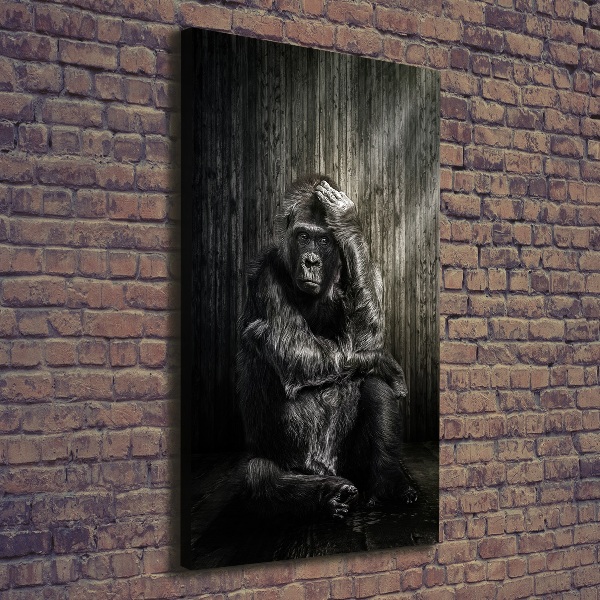 Verticale foto op canvas Gorilla