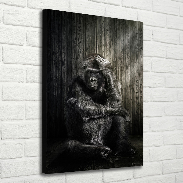 Verticale foto op canvas Gorilla