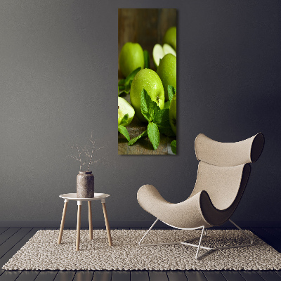 Verticale canvasfoto Groene appels