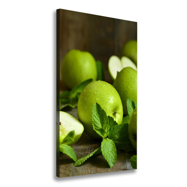 Verticale canvasfoto Groene appels