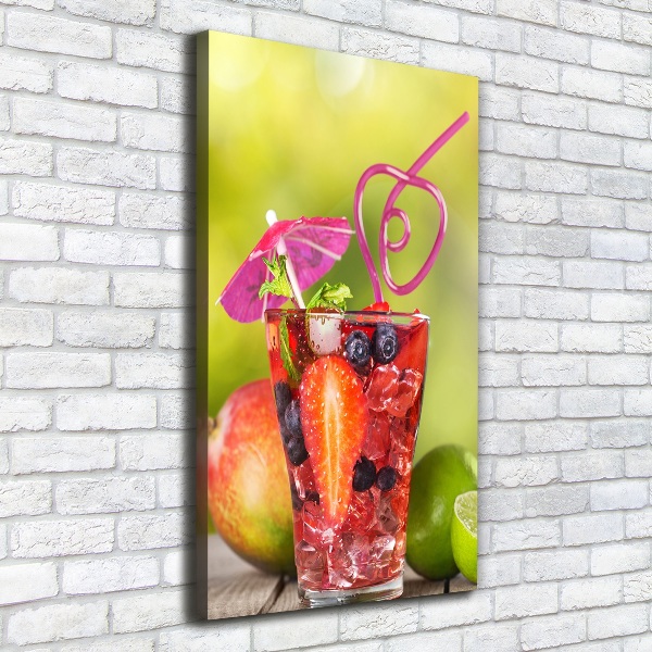 Verticaal canvasschilderij Fruitcocktail