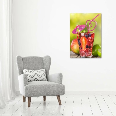 Verticaal canvasschilderij Fruitcocktail
