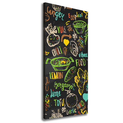 Verticale canvasfoto Thaise gerechten