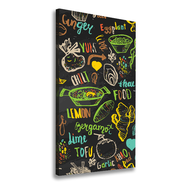 Verticale canvasfoto Thaise gerechten