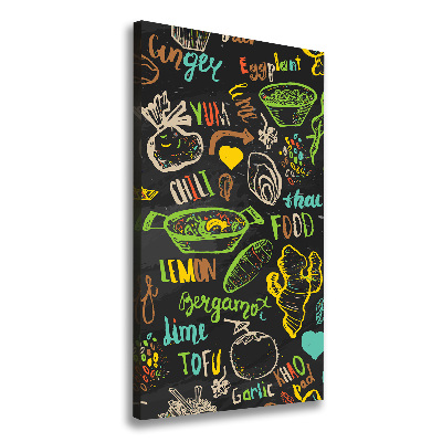 Verticale canvasfoto Thaise gerechten