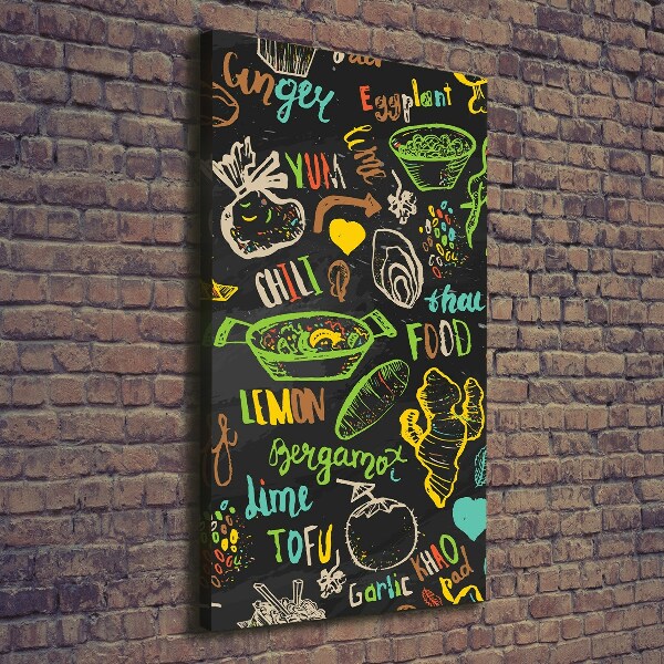 Verticale canvasfoto Thaise gerechten