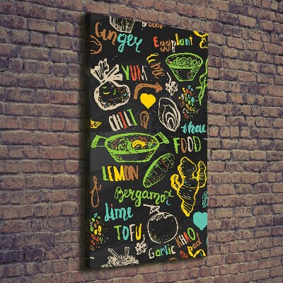 Verticale canvasfoto Thaise gerechten