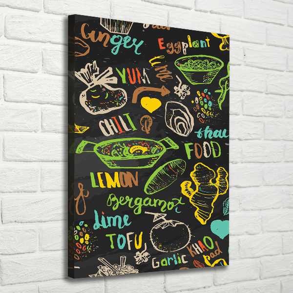 Verticale canvasfoto Thaise gerechten