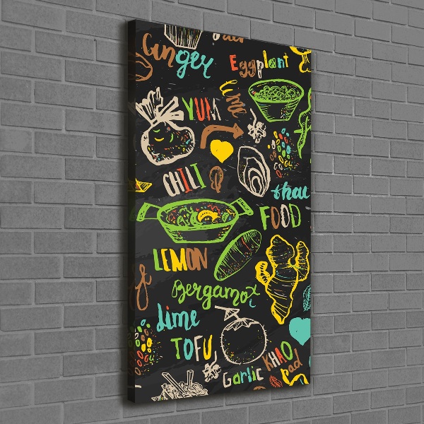 Verticale canvasfoto Thaise gerechten