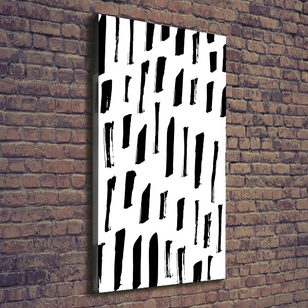 Verticale canvasfoto Zwart-witte vlekken