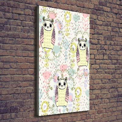 Verticale foto op canvas Uilen