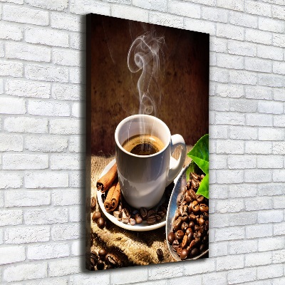 Verticale foto op canvas Een kopje koffie