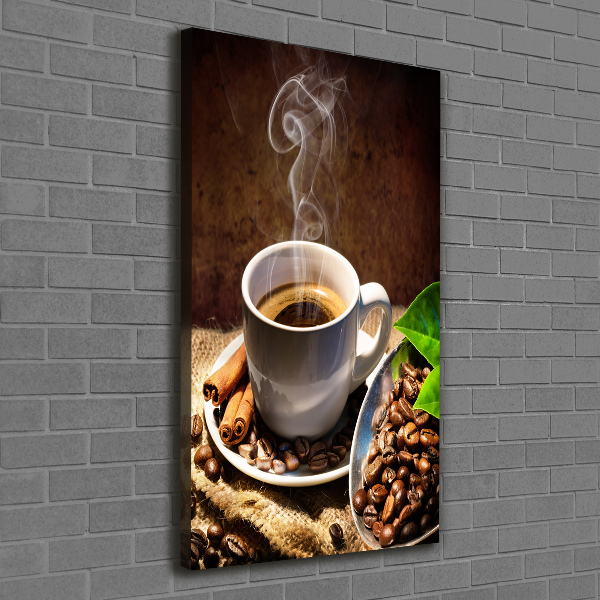 Verticale foto op canvas Een kopje koffie