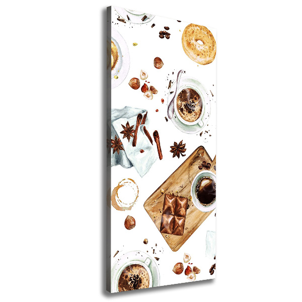 Verticaal canvasschilderij Ontbijt