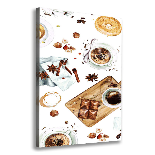 Verticaal canvasschilderij Ontbijt