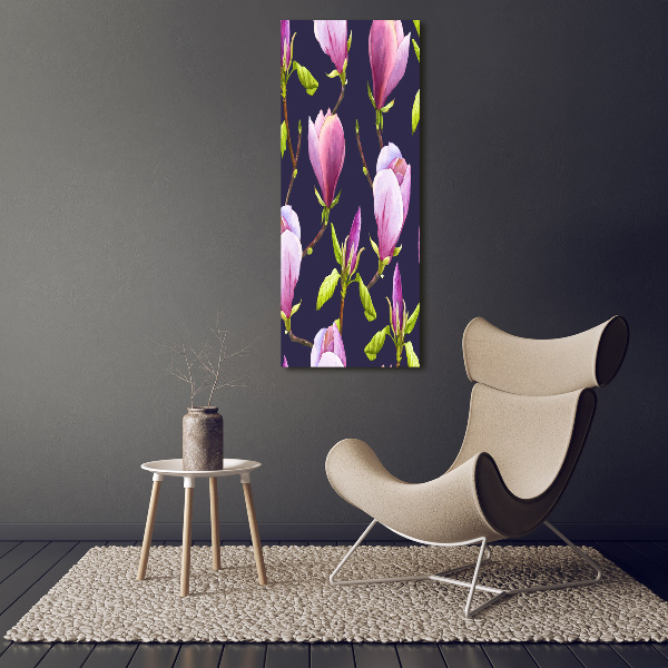 Verticaal schilderij op canvas Magnolia