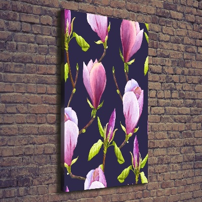 Verticaal schilderij op canvas Magnolia