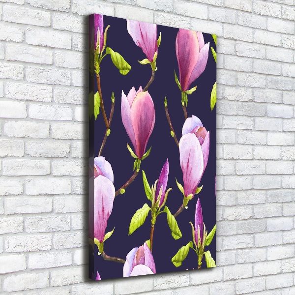 Verticaal schilderij op canvas Magnolia