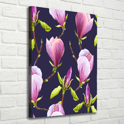 Verticaal schilderij op canvas Magnolia