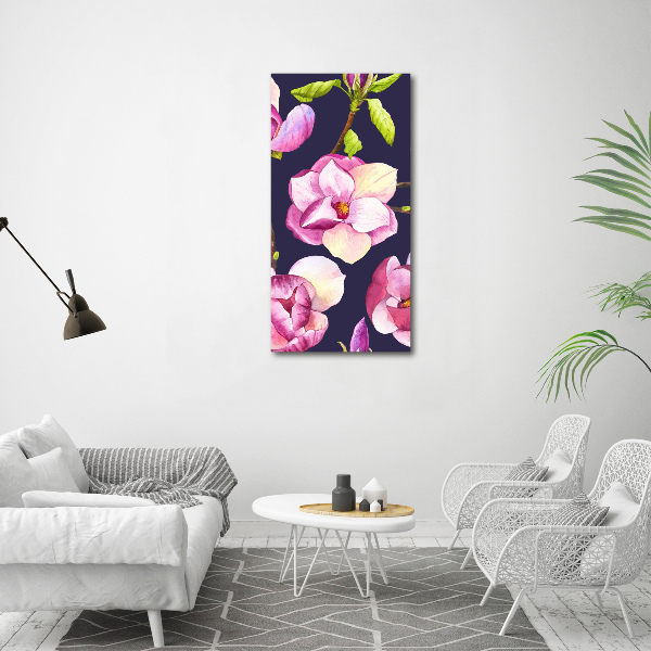 Verticale foto op canvas Magnolia