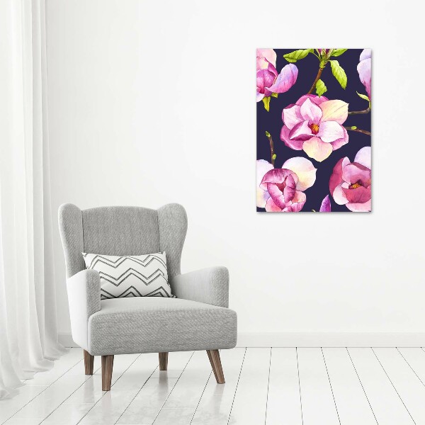Verticale foto op canvas Magnolia