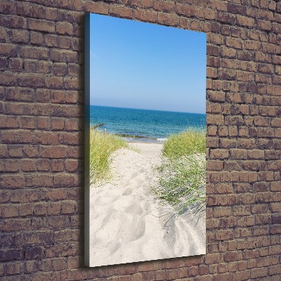 Verticaal canvasschilderij Duinen aan zee