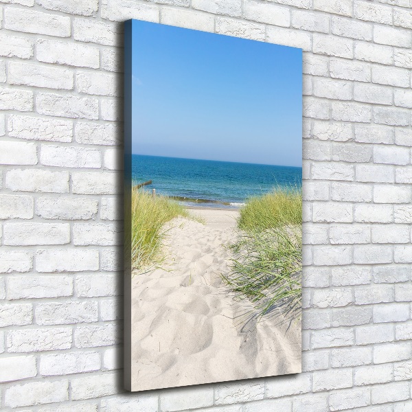 Verticaal canvasschilderij Duinen aan zee