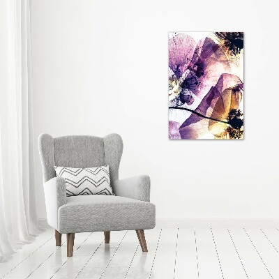 Verticaal schilderij op canvas Klaprozen