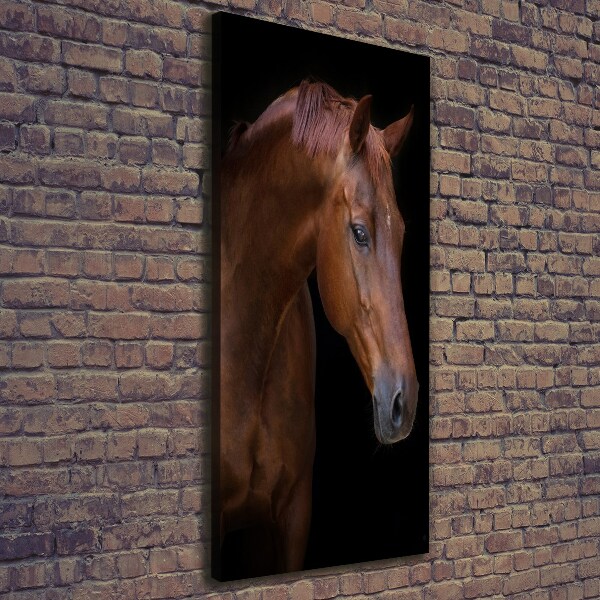 Verticale canvasfoto Portret van een paard
