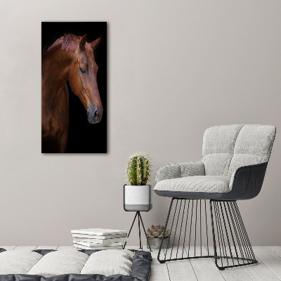 Verticale canvasfoto Portret van een paard