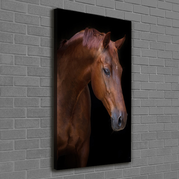 Verticale canvasfoto Portret van een paard
