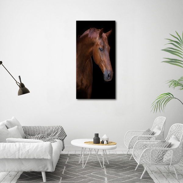 Verticale canvasfoto Portret van een paard
