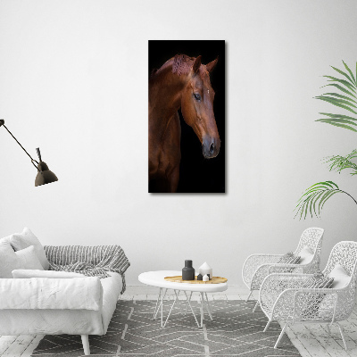 Verticale canvasfoto Portret van een paard