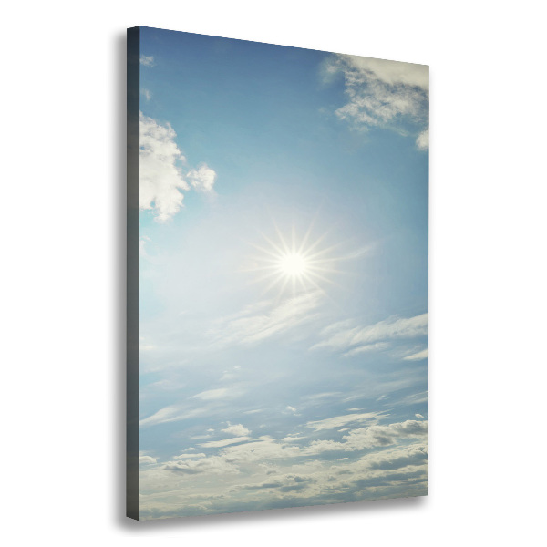 Verticale foto op canvas De zon aan de hemel