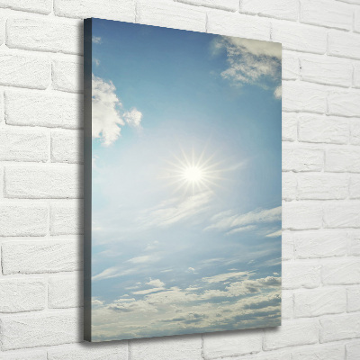 Verticale foto op canvas De zon aan de hemel