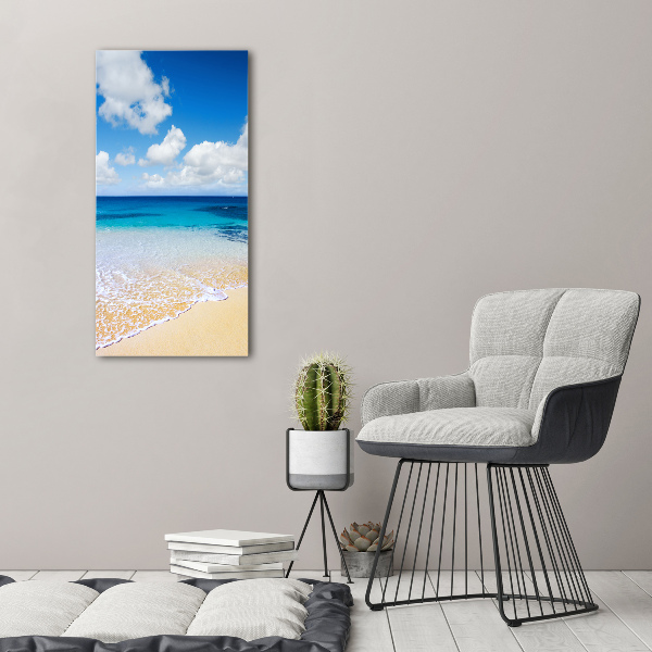 Verticale foto op canvas Tropisch strand