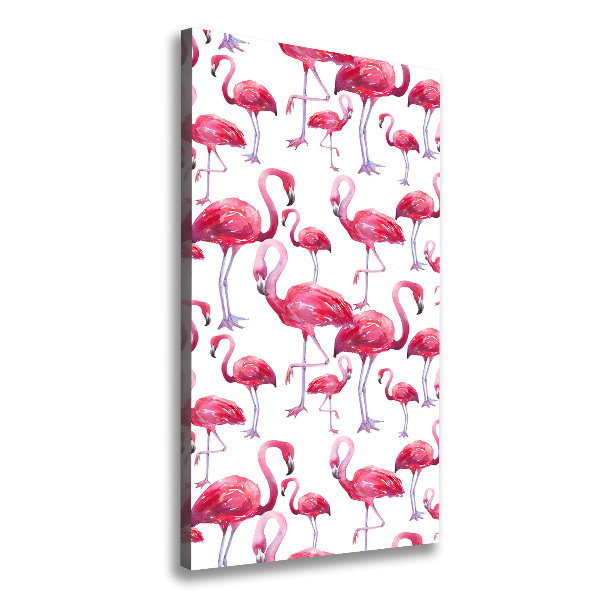 Verticale canvasfoto Flamingo's
