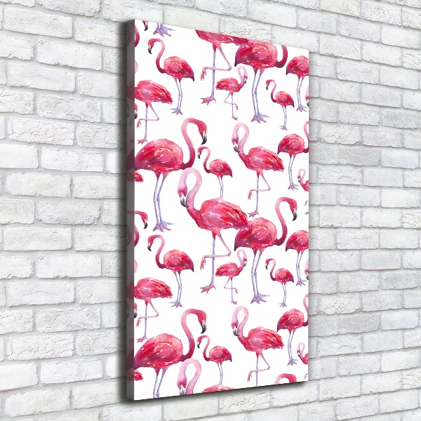 Verticale canvasfoto Flamingo's