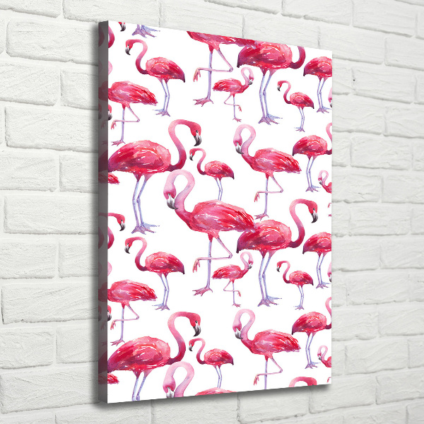 Verticale canvasfoto Flamingo's