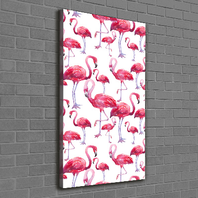 Verticale canvasfoto Flamingo's