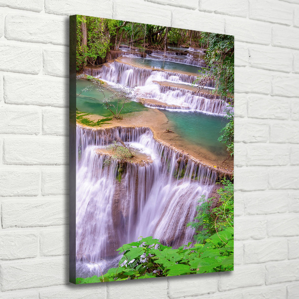 Verticaal canvasschilderij Waterval