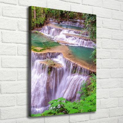 Verticaal canvasschilderij Waterval