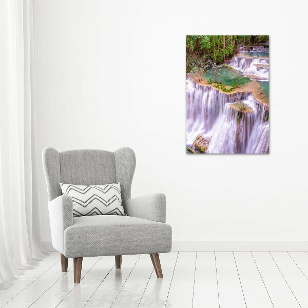 Verticaal canvasschilderij Waterval