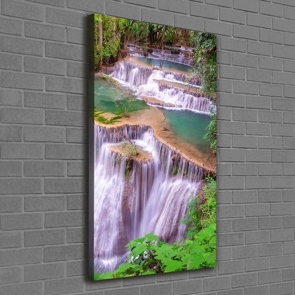 Verticaal canvasschilderij Waterval