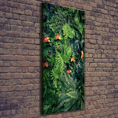 Verticaal canvasschilderij Tropische planten