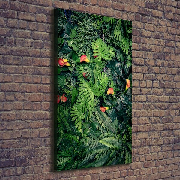 Verticaal canvasschilderij Tropische planten